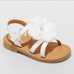 Nina White Flower Strap Sandal